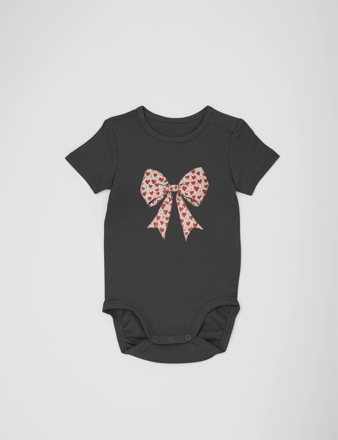 Bow with Red Hearts - Baby Size - DTF Transfer