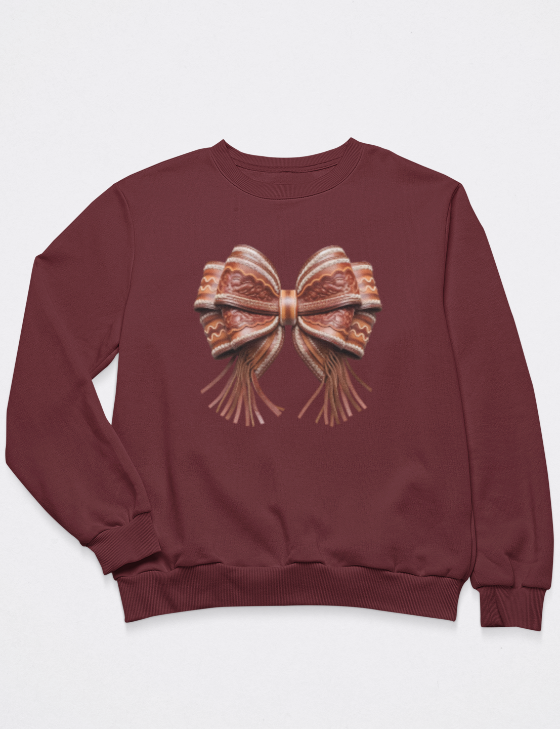 Faux Leatherwork Bow - DTF Transfer
