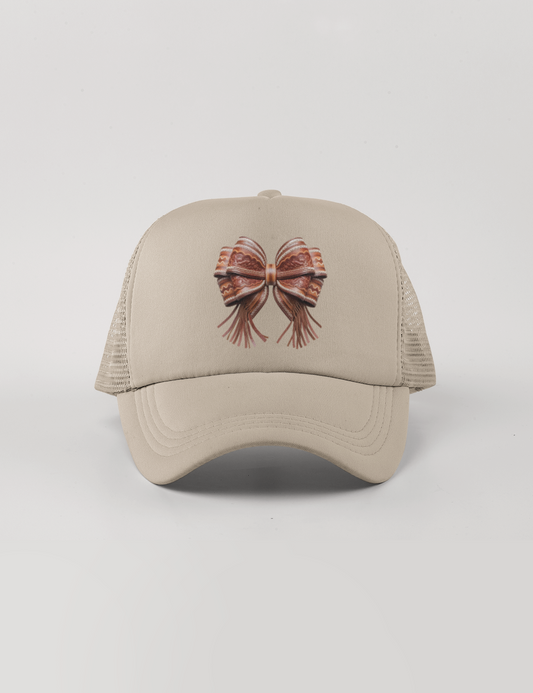 Faux Leatherwork Bow - DTF Transfer