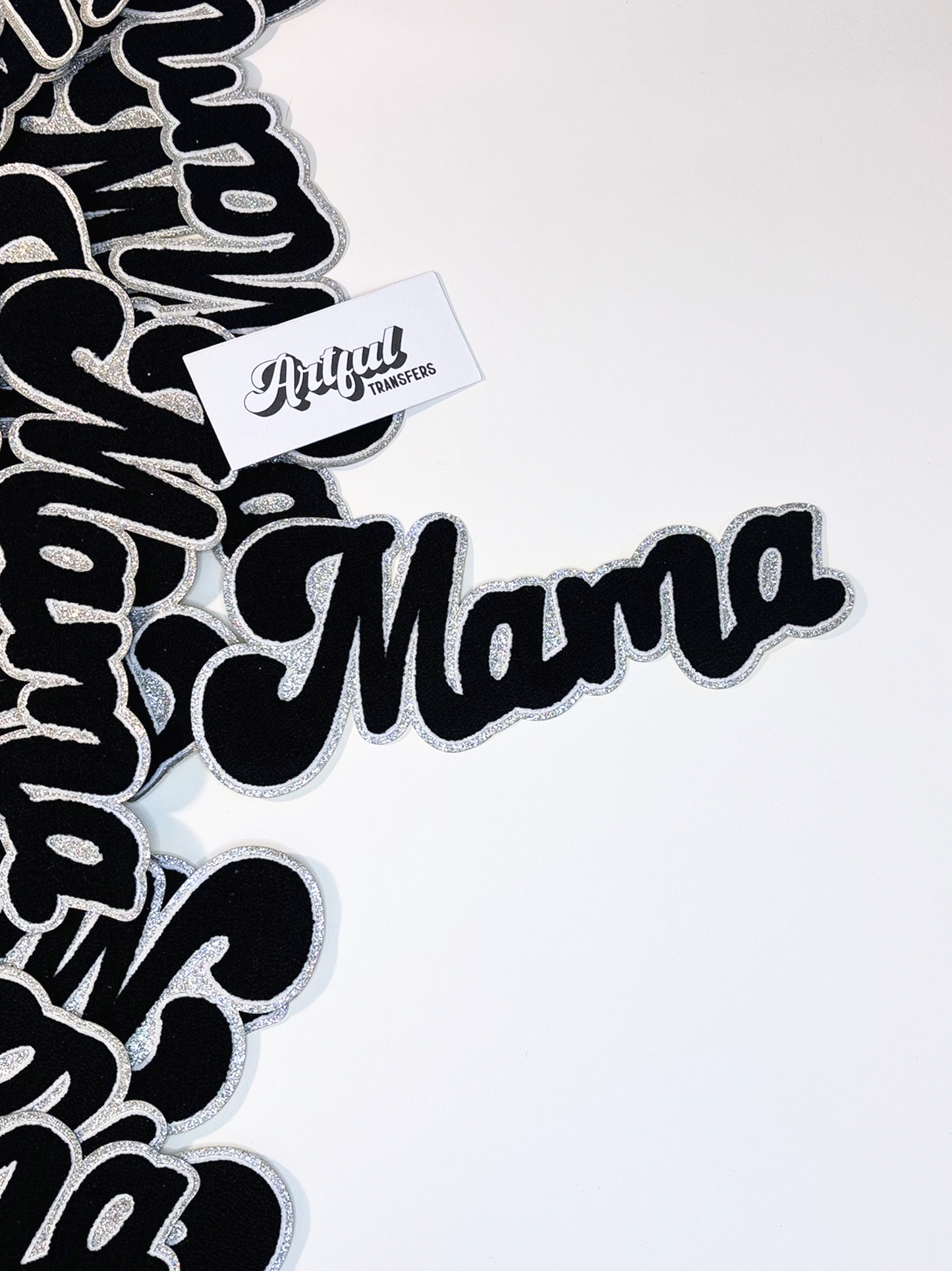 Mama in Black & Silver - Chenille Patch