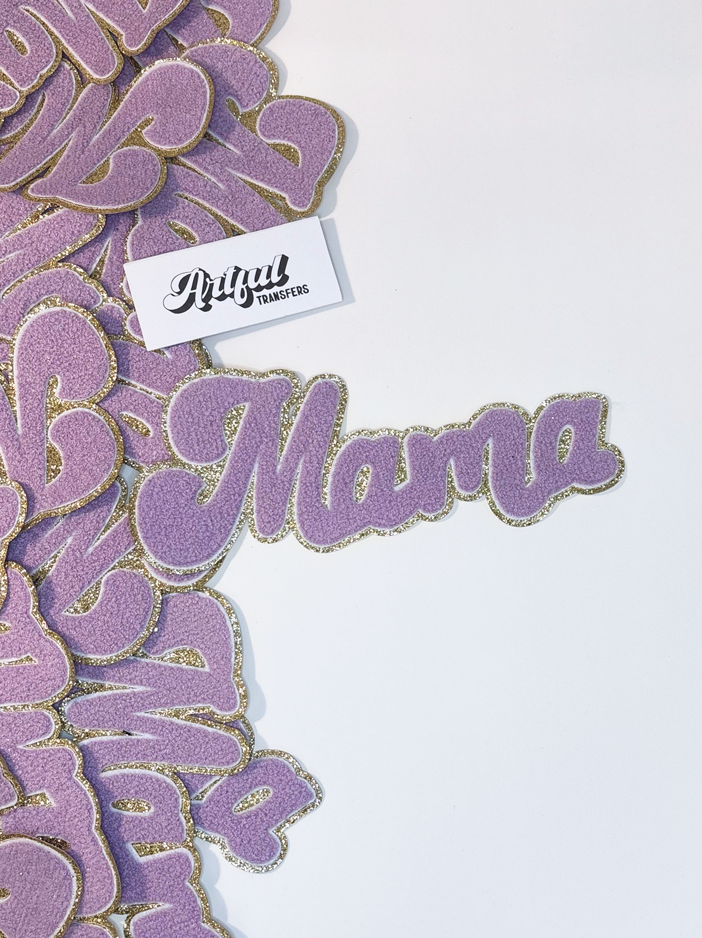 Mama in Lilac & Gold - Chenille Patch