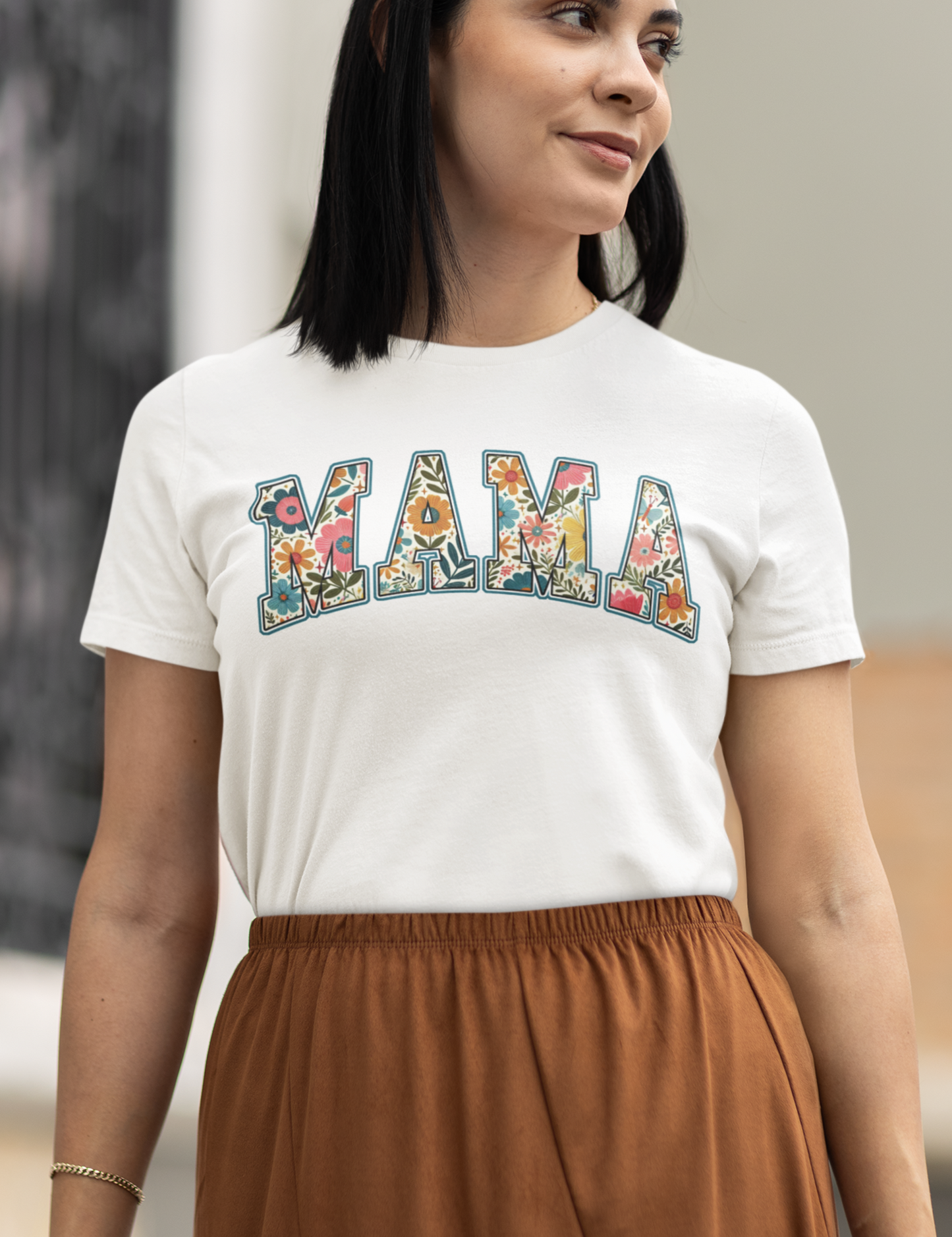 Mama with Colorful Floral Pattern - DTF Transfer