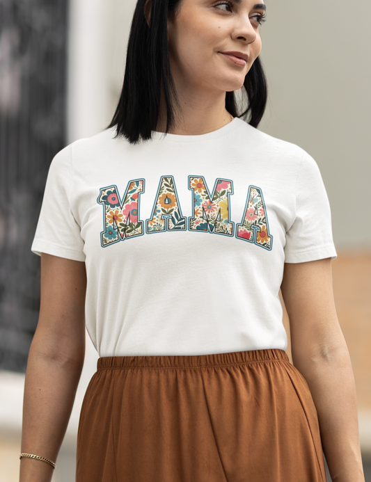 Mama with Colorful Floral Pattern - DTF Transfer
