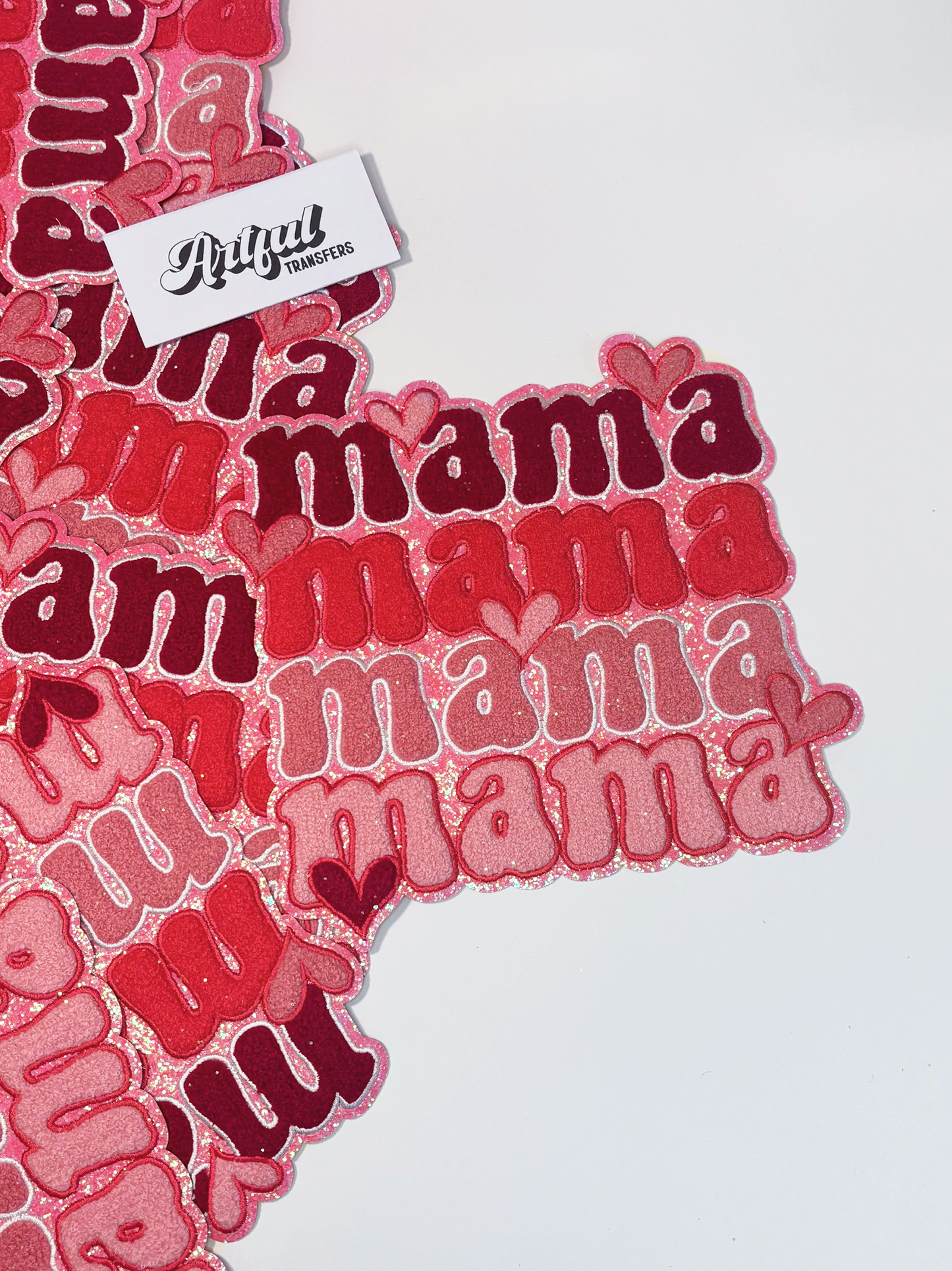 Pink Repeated Mama - Chenille Patch