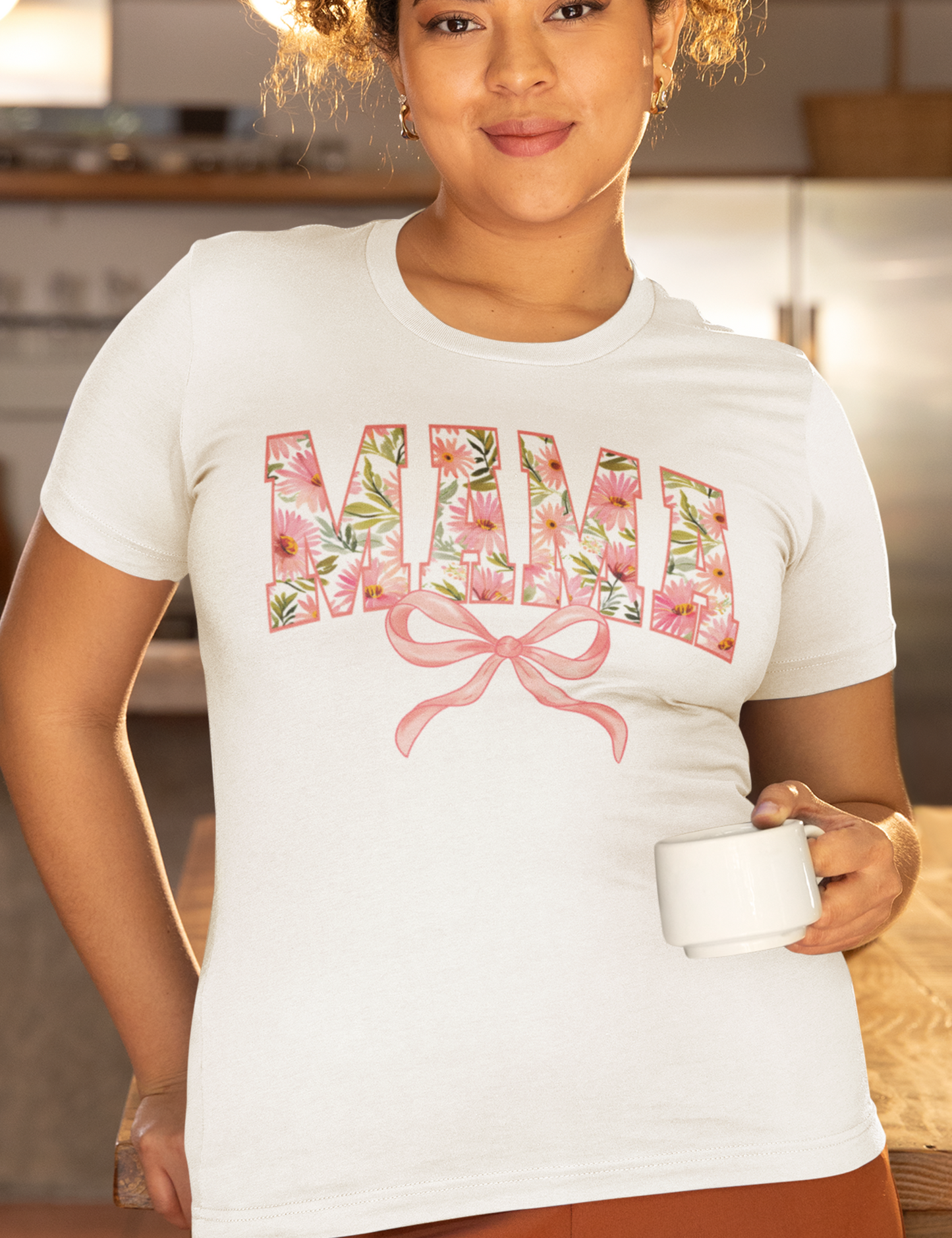 Tropical Floral Mama with Bow - DTF Transfer