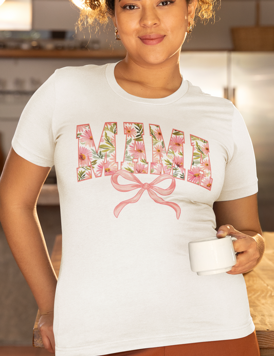 Tropical Floral Mama with Bow - DTF Transfer