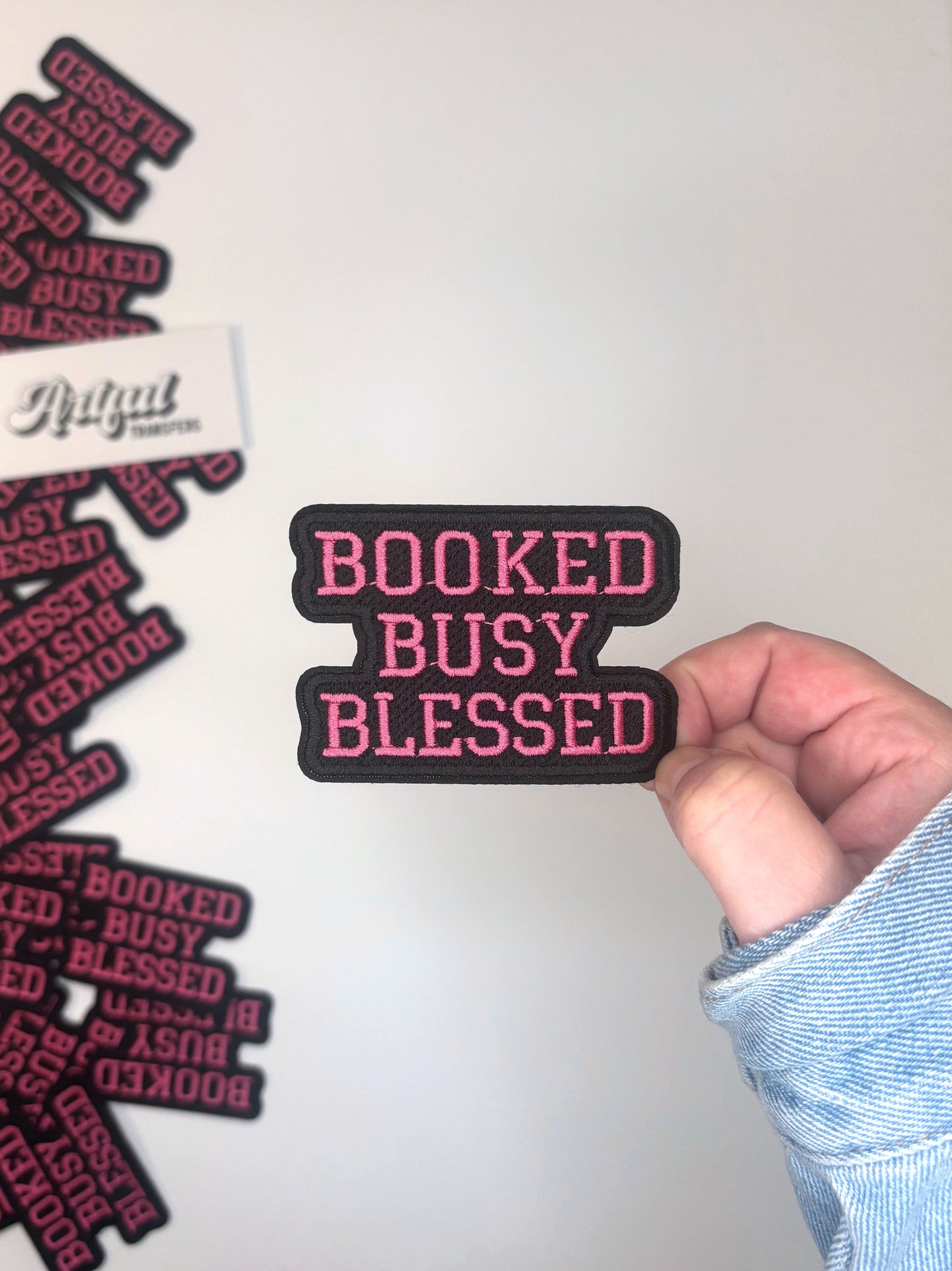 Booked Busy Blessed - Iron-on Patch