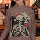 Christmas Skeleton with Coffee - DTF Transfer