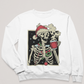 Christmas Skeleton with Coffee - DTF Transfer