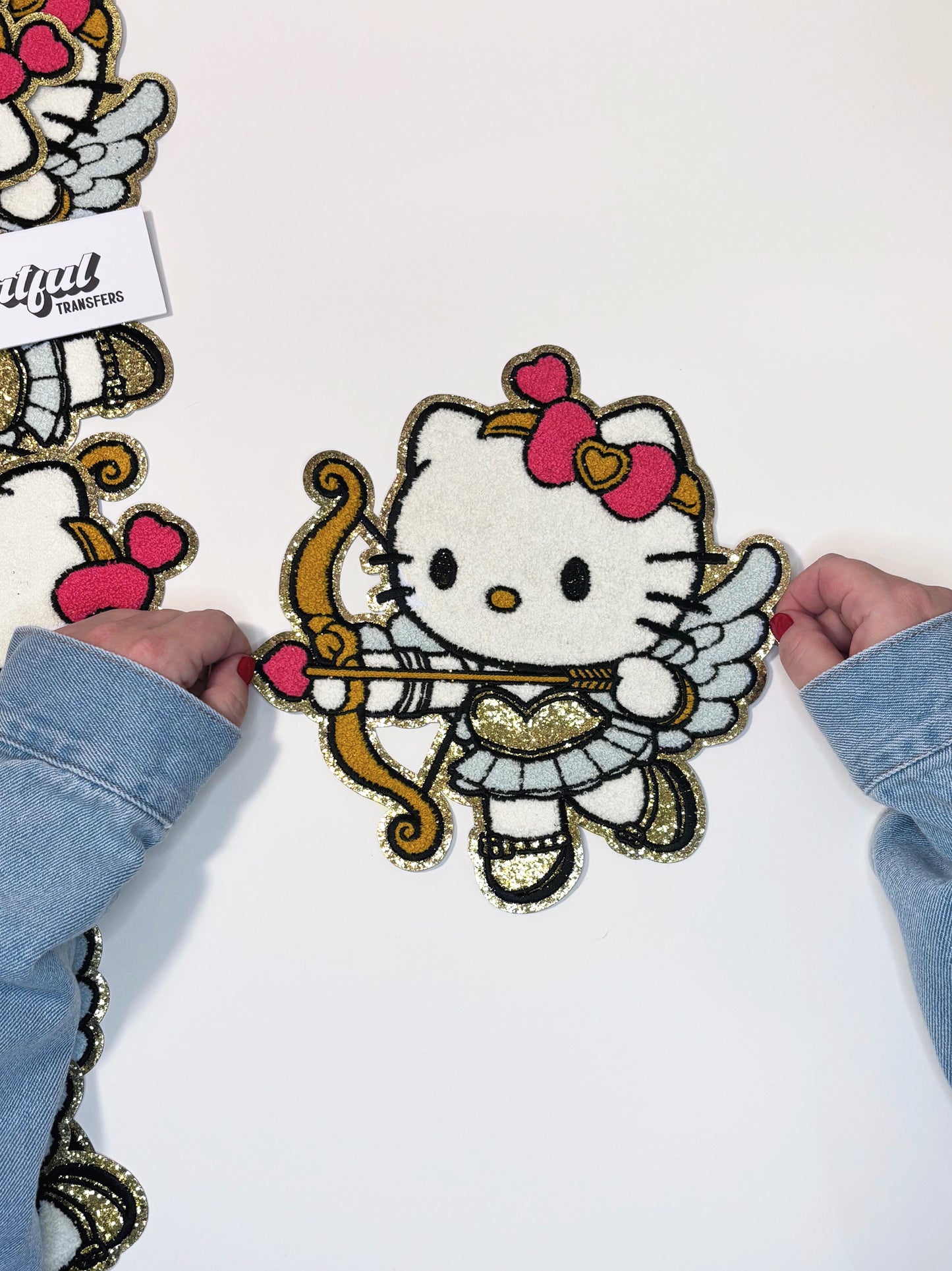 Hello Kitty Cupid - Chenille Patch with Glitter Details