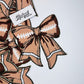 Football Bow - Chenille Patch