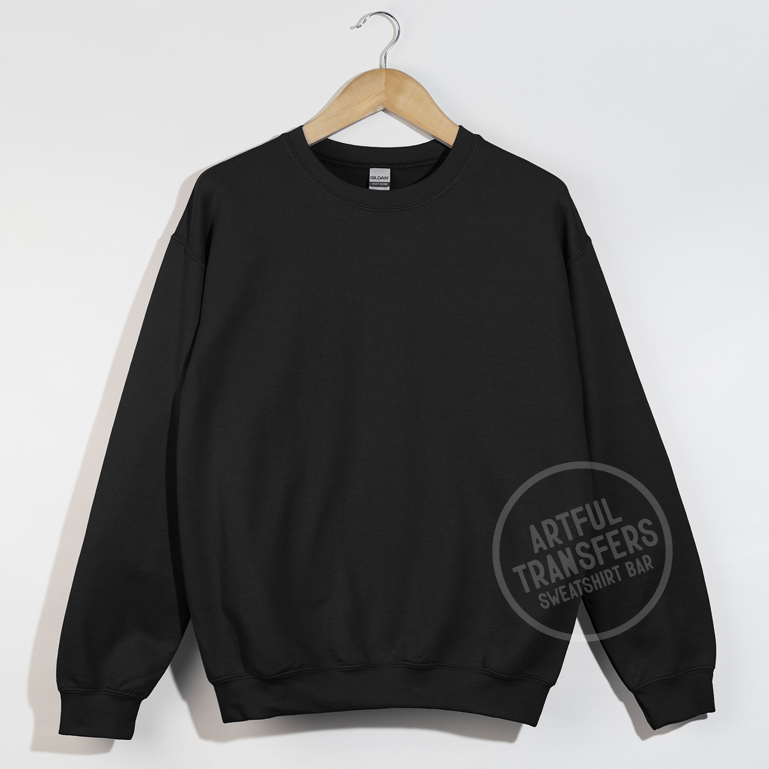 MATERIAL PATCH CREWNECK SWEATSHIRTS ブラック Sweatshirt Bar – Artful Transfers