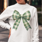 Green Plaid Bow - DTF Transfer