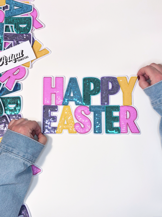 Happy Easter - Sequins Patch