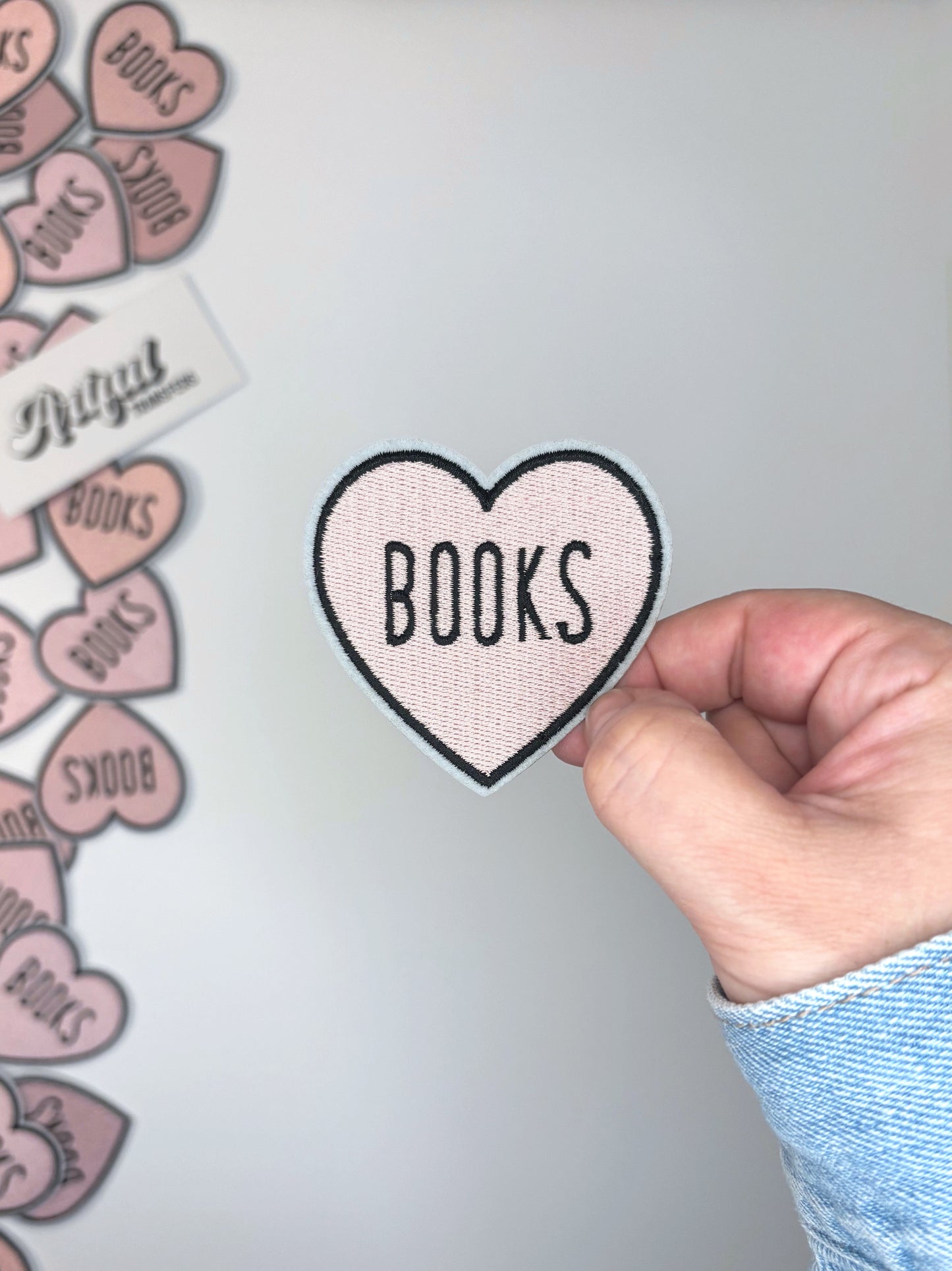 Books Heart - Iron-on Patch