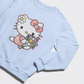 Hello Kitty with Flower Bouquet - Chenille Patch with Embroidery Details