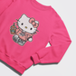 Hello Kitty with Cup & Sweatshirt - Chenille Patch with Glitter Details