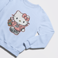 Hello Kitty with Cup & Sweatshirt - Chenille Patch with Glitter Details