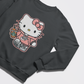 Hello Kitty with Cup & Sweatshirt - Chenille Patch with Glitter Details