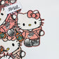 Hello Kitty with Cup & Sweatshirt - Chenille Patch with Glitter Details