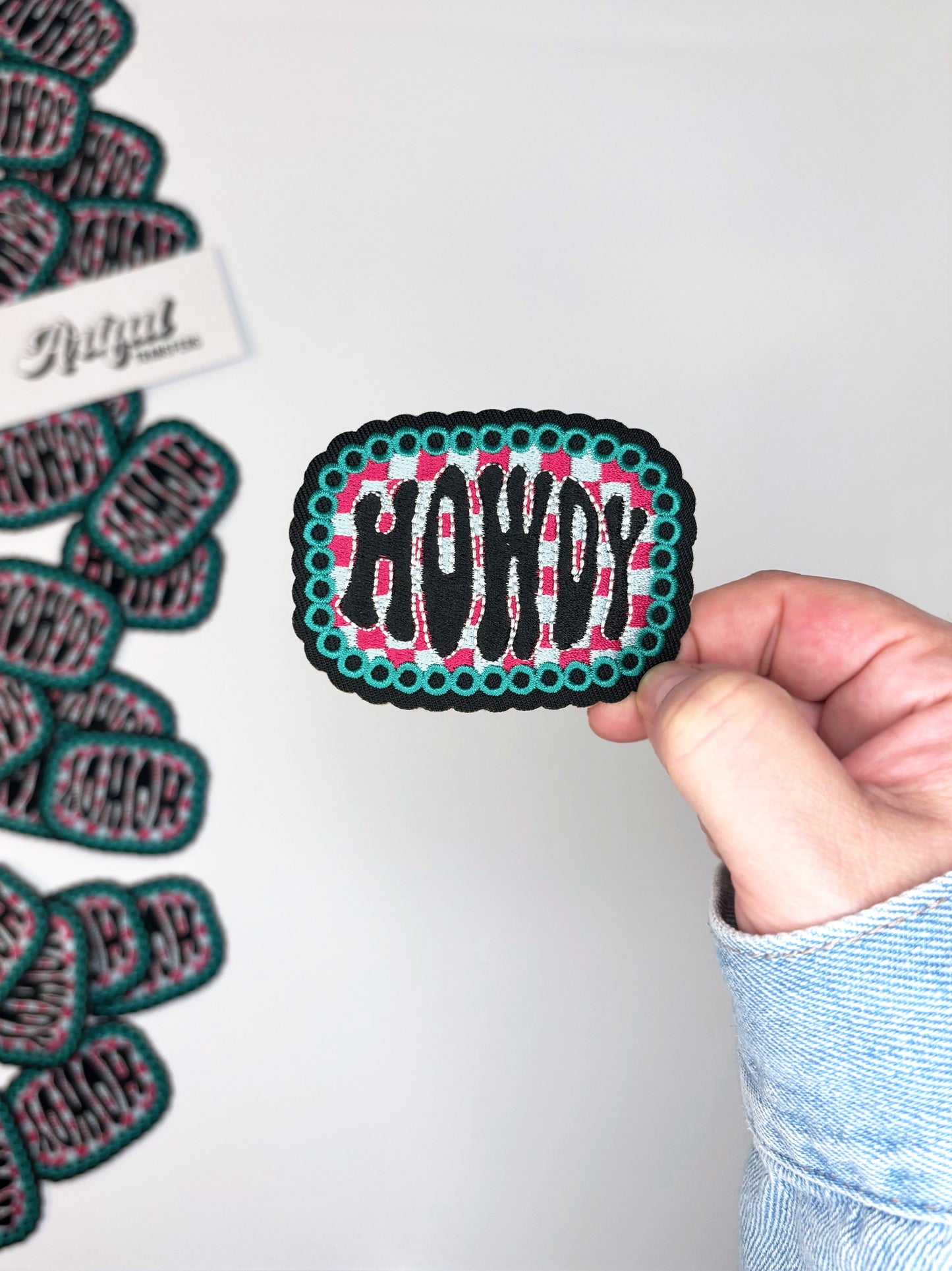 Checkered Howdy - Iron-on Patch