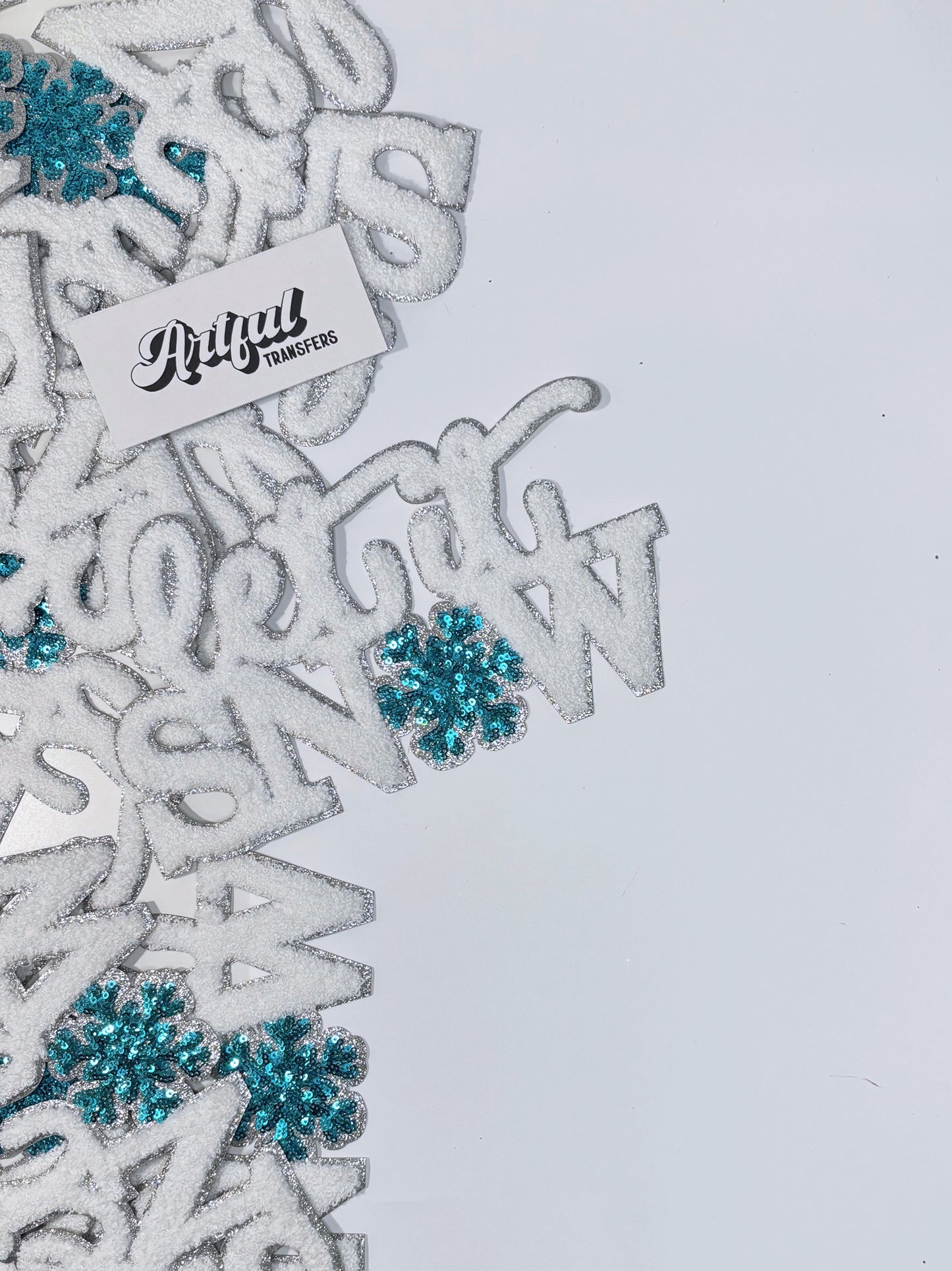 Let it Snow - Chenille Patch with Sequins Detail