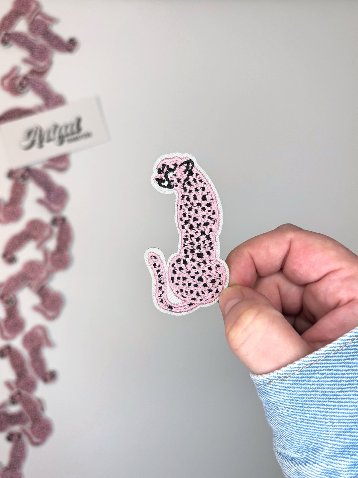 Pink Leopard - Iron-on Patch