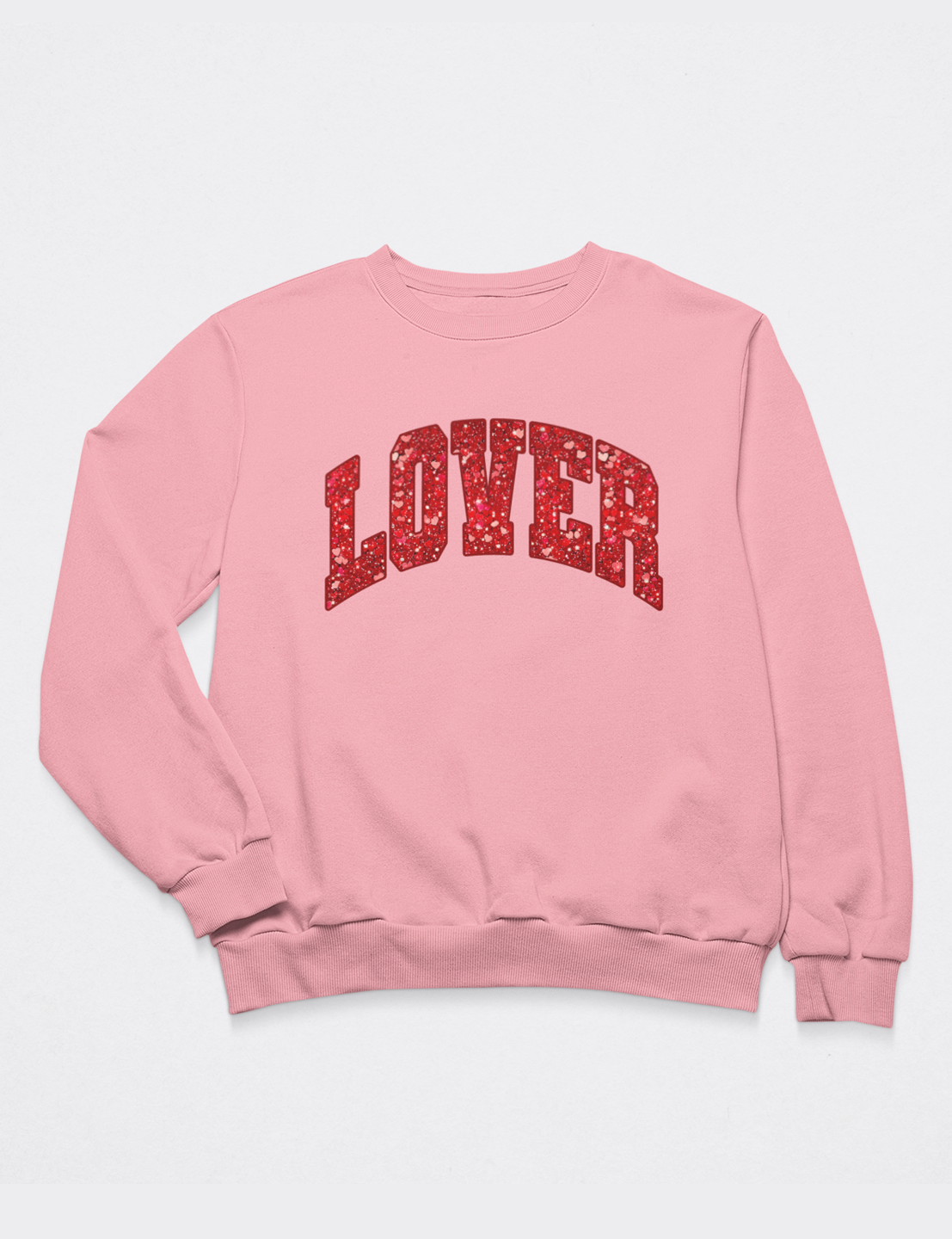 Lover in Faux Heart-Shaped Sequins - DTF Transfer