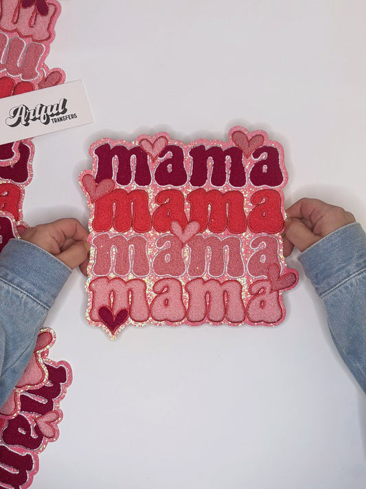 Pink Repeated Mama - Chenille Patch