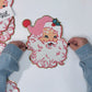 Pink Retro Santa - Chenille Patch