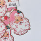 Pink Retro Santa - Chenille Patch