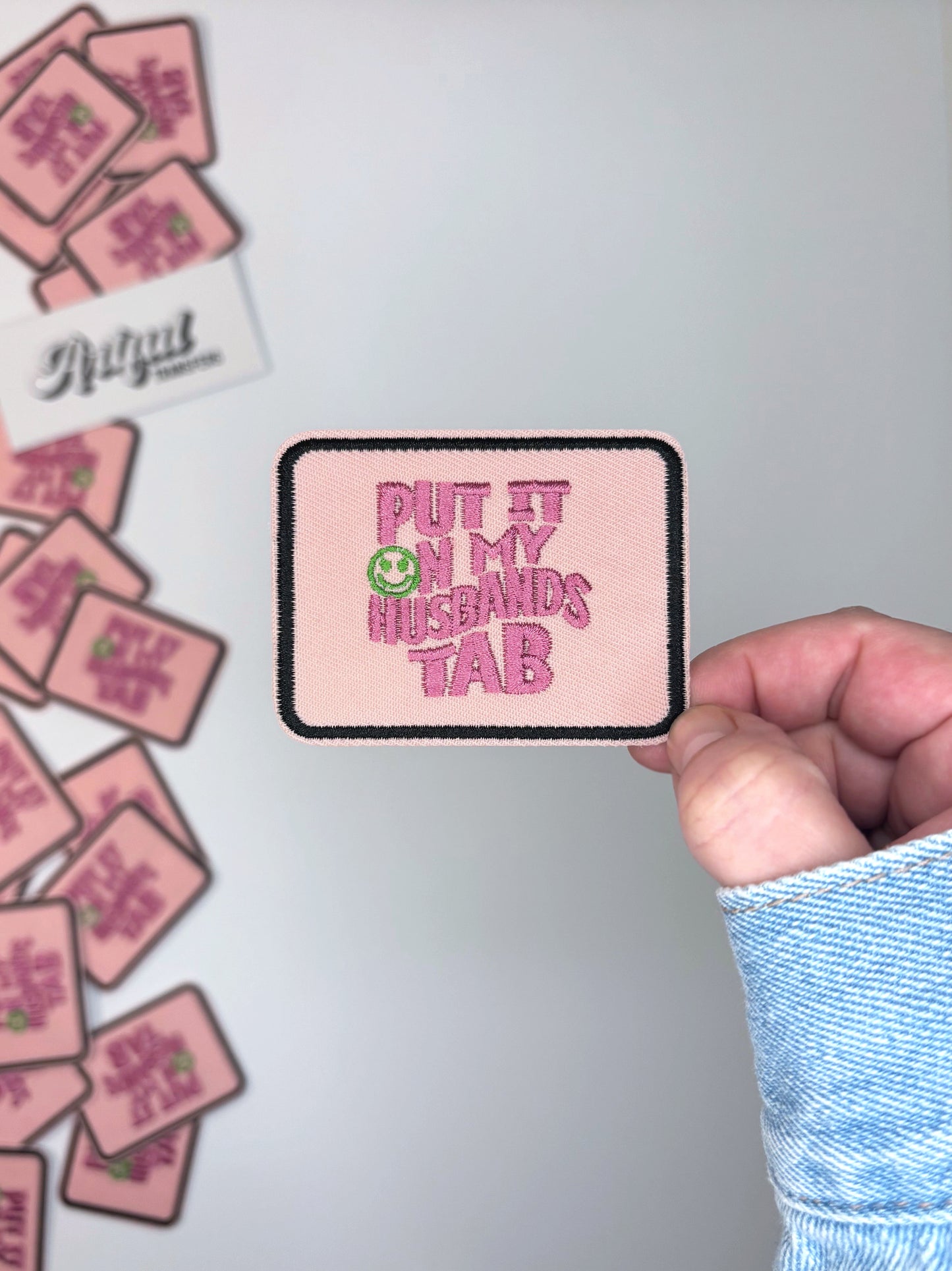 Put it On My Husband's Tab - Iron-on Patch