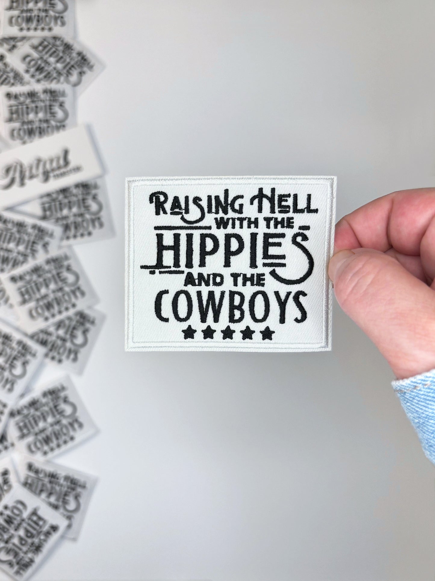 Raising Hell With the Hippies and the Cowboys - Iron-on Patch