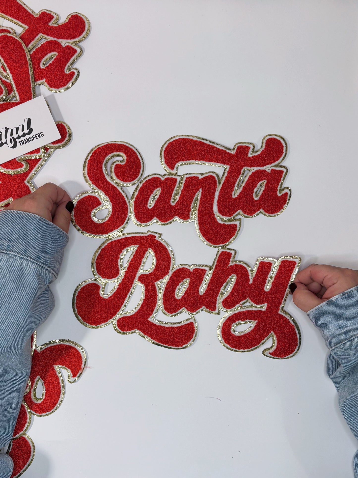 Santa Baby in Red - Chenille Patch