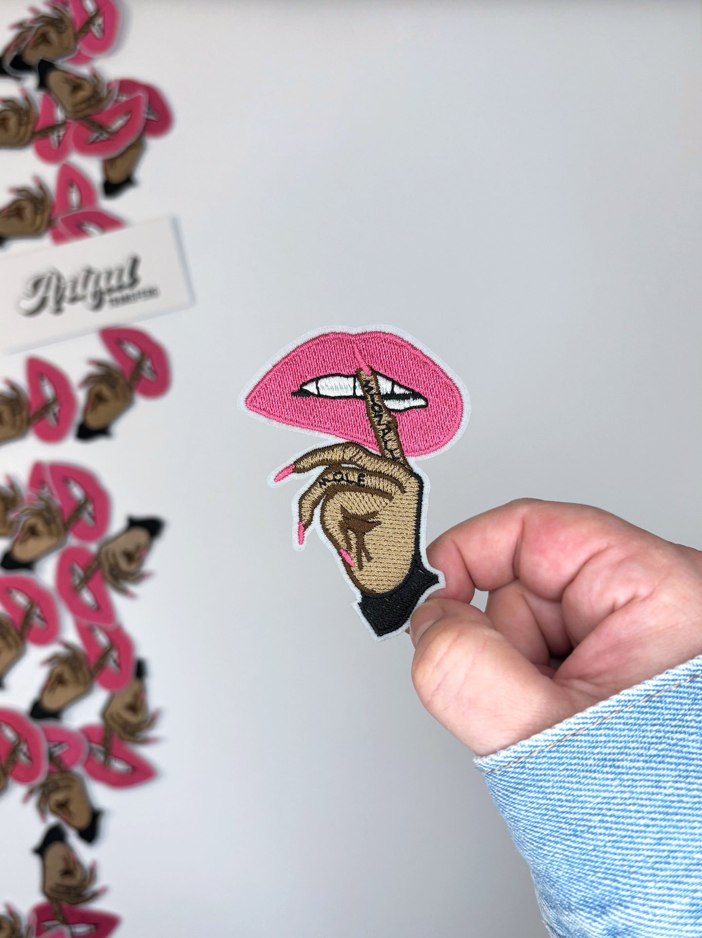 Shhhh Lips - Iron-on Patch