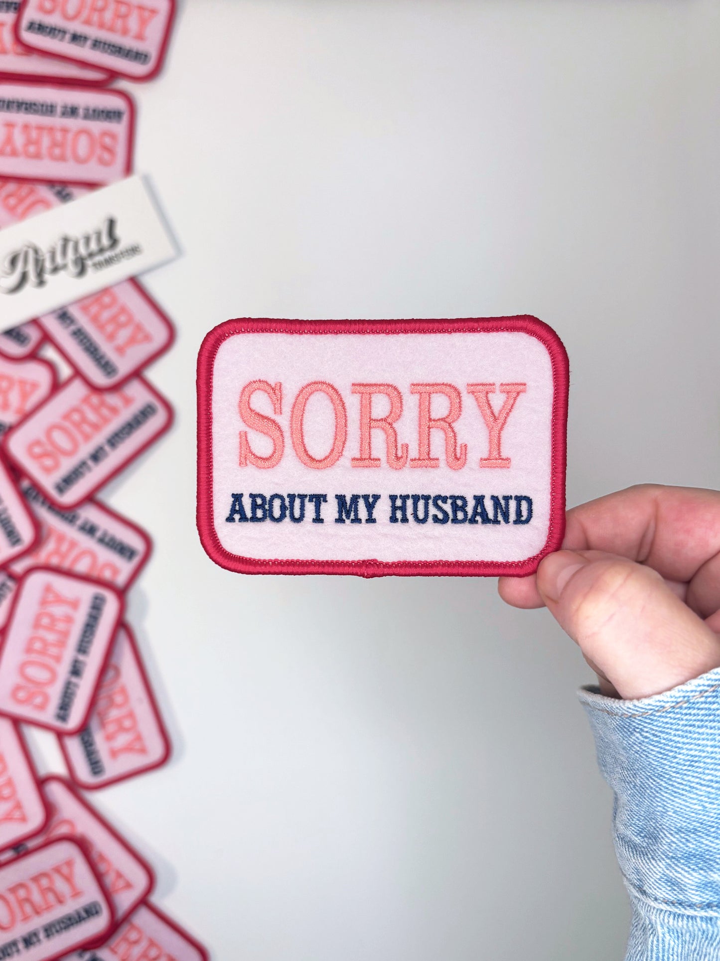 Sorry About My Husband - Iron-on Patch