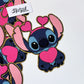 Stitch with Pink Heart - Chenille Patch