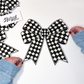 The Checkered Bow - Chenille Patch