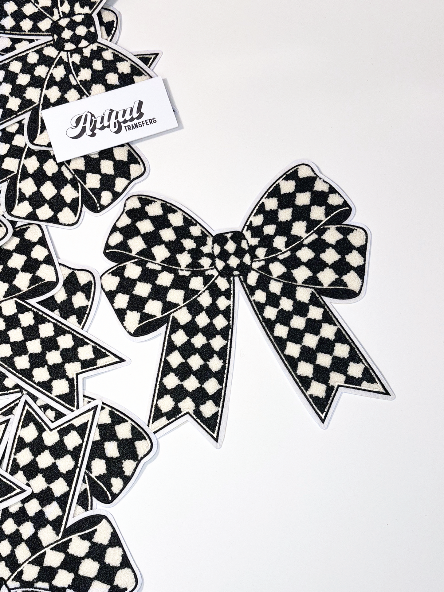 The Checkered Bow - Chenille Patch