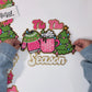 Tis The Season in Pink and Green - Chenille Patch