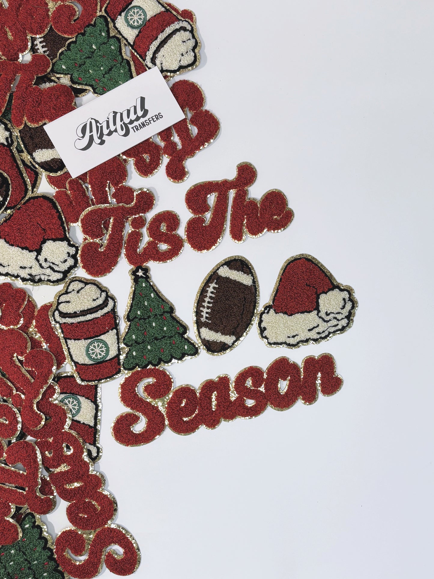 Tis The Season in Red - Chenille Patch