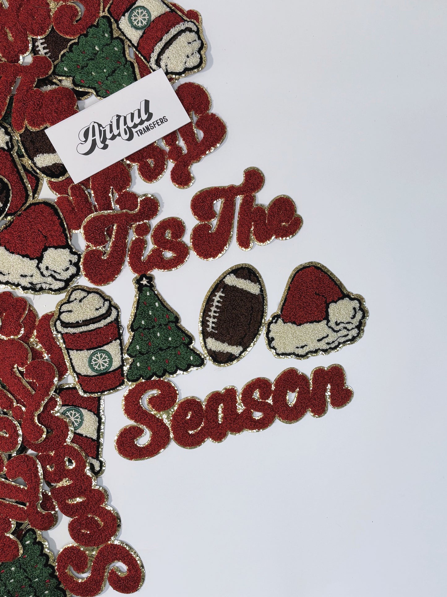 Tis The Season in Red - Chenille Patch