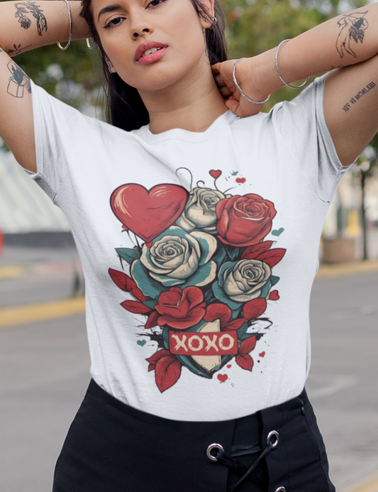 XOXO Graphic Roses Bouquet - DTF Transfer