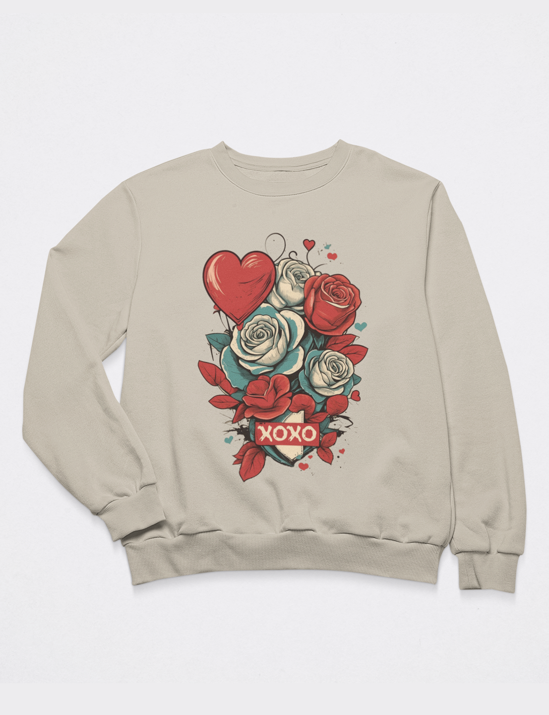 XOXO Graphic Roses Bouquet - DTF Transfer